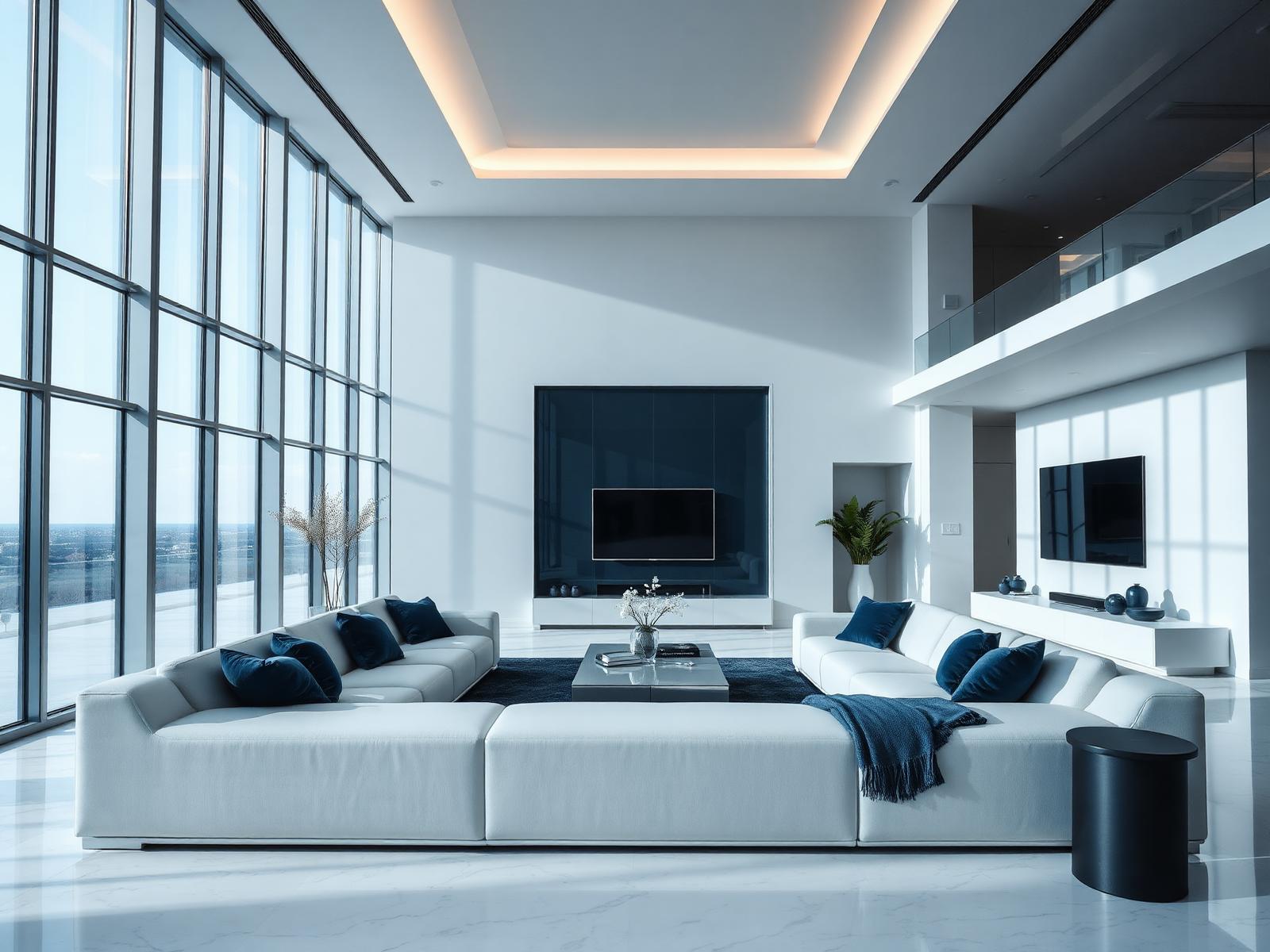 Pristine modern luxury living room